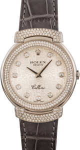 Rolex Cellini 6683 Silver Diamond Dial