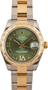 PreOwned Rolex Datejust 178343 Olive Green Dial