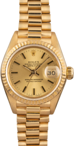 Ladies Rolex President 69178 Champagne Dial