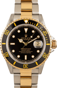 Rolex Submariner 16613 Black Dial Two Tone Bracelet Watch